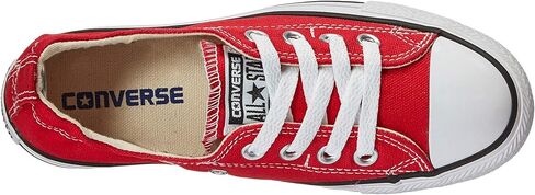 أحذية رياضية من القماش الكتاني الأبيض All Star Ox من Converse للسيدات، باللون الأحمر، مقاس 38.5 EU, شور لاين ريد ومن, 38.5 EU in Kuwait