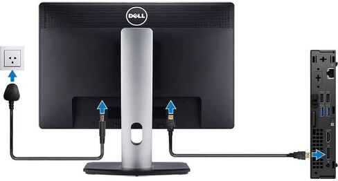 Dell OptiPlex 3000 Desktop Computer - Intel Core i5 12th Gen i5-12500T Hexa-core (6 Core) 2 GHz - 8 GB RAM DDR4 SDRAM - 256 GB M.2 PCI Express NVMe 3.0 x4 SSD - Micro PC - Black in Kuwait