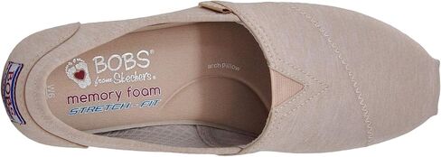 BOBS from Skechers Women's Plush Fashion Slip-On Flat in Saudi Arabia