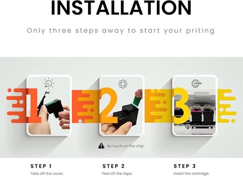 خرطوشة حبر ملونة 62XL | خرطوشة حبر معاد تصنيعها ATOPINK 62 XL | استبدال خرطوشة حبر HP 62XL 62 (1 ثلاثية الألوان) تعمل مع سلسلة Envy 5540 7640 5640 5660 ، OfficeJet 5740 Mobile 200 250 in Kuwait