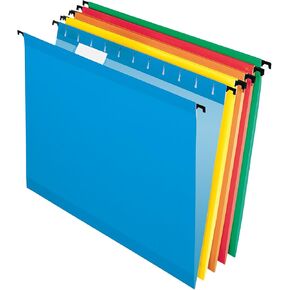 Pendaflex SureHook Hanging Folders and Two-Tone Color File Folders Bundle (20 Hanging Folders + 100 File Folders)
