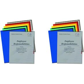 C-Line Colored Project Folders, Heavyweight Poly, Holds Materials up to 8.5 x 11 Inches, Assorted Colors, 25 per Box (62130), Letter Size
