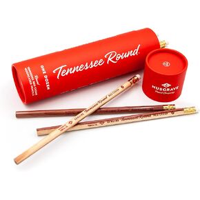 قلم رصاص مستدير من Musgrave Pencil Company Tennessee، جرافيت مغلف بالخشب #2 HB ناعم، غير مشحذ، قلم رصاص من خشب الأرز الأحمر الشرقي، 12 عبوة في أنبوب in Kuwait