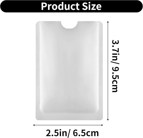 20 Pack Rfid Card Sleeves Rfid Passport Sleeve Rfid Blocking Sleeves Credit Card Protector Sleeves Credit Card Sleeves Set Identity Theft Protection Secure Sleeve For Easily Into Your Wallet(Silver) in Saudi Arabia