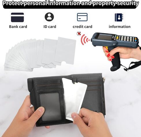 20 Pack Rfid Card Sleeves Rfid Passport Sleeve Rfid Blocking Sleeves Credit Card Protector Sleeves Credit Card Sleeves Set Identity Theft Protection Secure Sleeve For Easily Into Your Wallet(Silver) in Saudi Arabia