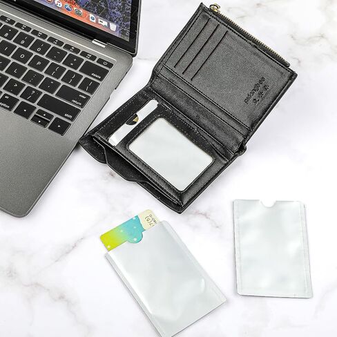 20 Pack Rfid Card Sleeves Rfid Passport Sleeve Rfid Blocking Sleeves Credit Card Protector Sleeves Credit Card Sleeves Set Identity Theft Protection Secure Sleeve For Easily Into Your Wallet(Silver) in Saudi Arabia