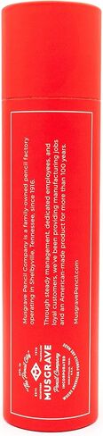 قلم رصاص مستدير من Musgrave Pencil Company Tennessee، جرافيت مغلف بالخشب #2 HB ناعم، غير مشحذ، قلم رصاص من خشب الأرز الأحمر الشرقي، 12 عبوة في أنبوب in Kuwait