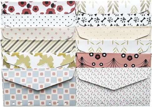 12 Pcs Cash Envelope for A6 binder with 6 holes, Budget Envelopes for Budget Planner Organizer Inserts (animal) in Kuwait