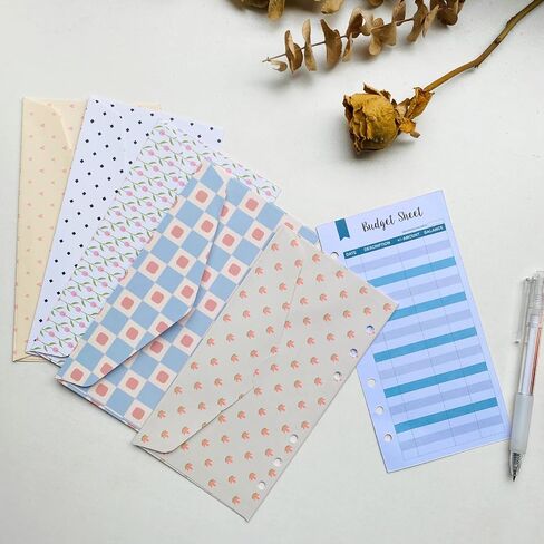 12 Pcs Cash Envelope for A6 binder with 6 holes, Budget Envelopes for Budget Planner Organizer Inserts (animal) in Kuwait