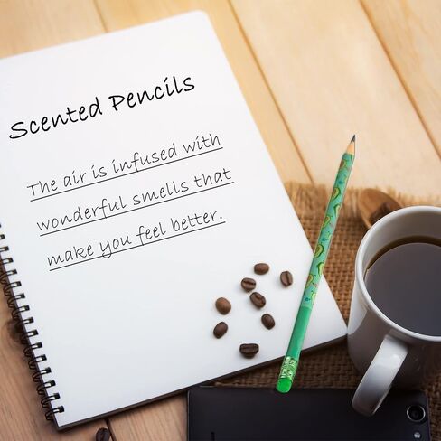 اقلام رصاص معطرة للاطفال من فيوكسسي، اقلام رصاص اتش بي مع محايات ملونة من الخشب مع عناصر فاكهة، مستلزمات مكتبية مدرسية للحفلات للاولاد والبنات 10 انماط (نمط فاكهة) in Kuwait