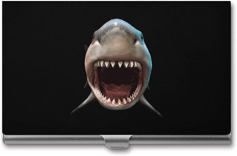 Scary Shark Teeth Business Card Holder Cute Card Cases ID Credit Wallet Carrier in Saudi Arabia