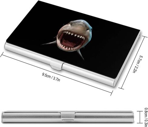 Scary Shark Teeth Business Card Holder Cute Card Cases ID Credit Wallet Carrier in Saudi Arabia