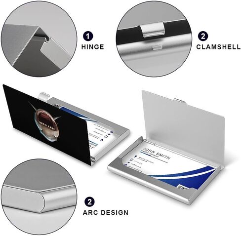 Scary Shark Teeth Business Card Holder Cute Card Cases ID Credit Wallet Carrier in Saudi Arabia