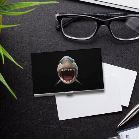Scary Shark Teeth Business Card Holder Cute Card Cases ID Credit Wallet Carrier in Saudi Arabia