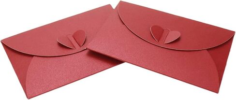 Red Large 24 Pack Heart Clasp Tiny Items Storage Cute Present Card Holder,Paper Envelopes,Envelopes for Invitation Gift Card Envelopes 8.66" x 6.3" in Saudi Arabia