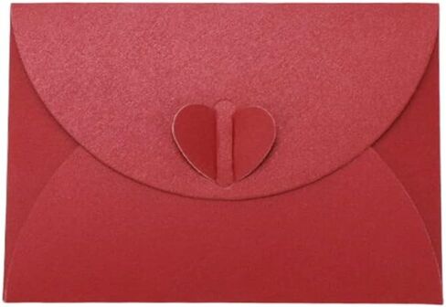 Red Large 24 Pack Heart Clasp Tiny Items Storage Cute Present Card Holder,Paper Envelopes,Envelopes for Invitation Gift Card Envelopes 8.66" x 6.3" in Saudi Arabia
