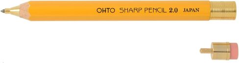 OHTO Mechanical Pencil Wood Sharp with Eraser 2.0, 2.0mm, Black Body (APS-680E-Black) in Saudi Arabia