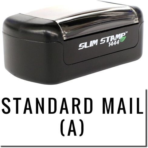 Standard Mail A Rubber Stamp, Perfect for Small Business, Wooden Handle Rubber Stamp, Uses Stamp Pad, Imprint Size Approx 1/2" x 1-1/2", Laser Engraved, USA Made in Saudi Arabia