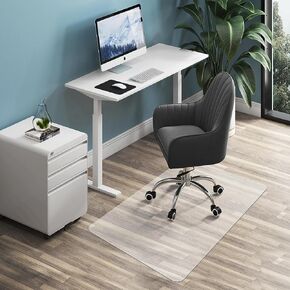 Clear Chair Mat for Hardwood Floor, Computer Chair, Home Office Chair mats for Carpeted Floor Protector Clear Office Mats for Rolling Chairs 2to2.2 mm Thicker Durable (30" X 48" Rectangle) in Saudi Arabia