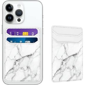 Self Adhesive Card Holders for Back of Phone,PU Leather RFID Phone Wallet Pockets Stick on for Women Men, Credit Card Holder Sleeve for Phone Case, Green Marble in Kuwait