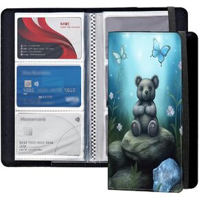 BEOTIWAD 240 Card Business Card Holder Wallet,Credit Card Portable Holder Business Card Organizer Capacity for Men & Women Perfect for Office and On-the-Go,France Eiffel Tower in Saudi Arabia