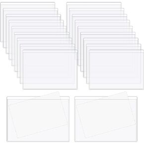 50 قطعة من جيوب بطاقات الفهرسة اللاصقة مقاس 3 × 5 بوصة من Yzzsjc مع 60 ورقة بطاقات فهرسة للتحميل، وحاملات بطاقات فهرسة شفافة للتنظيم، وصندوق تخزين، وصناديق تخزين in Kuwait