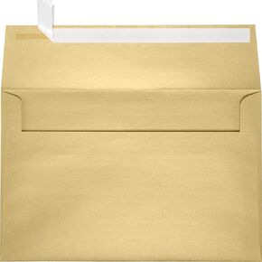 مظاريف دعوة LUXPaper A9 | قشر واضغط | 5 3/4 بوصة × 8 3/4 بوصة | أشقر ميتاليك | 80 رطل. نص | 50 الكمية in Saudi Arabia