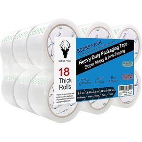 Clear Packing Tape, 36 Rolls Packaging Tape for Shipping Packaging Moving Sealing, 1.88 Inch x 60 yd Per Roll, Total 2160 Yards