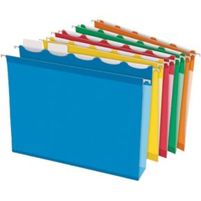 Pendaflex Ready-Tab Extra Capacity Reinforced Hanging File Folders, Legal Size, Assorted Colors, 6 Tab, 20/BX (42702)