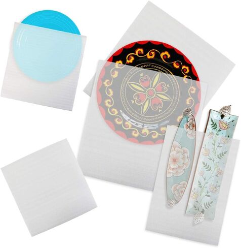 Nexxxi 60 Pack of Cushion Foam Pouches Set, 3 Sizes Moving Wrap Foam Pouches, Packing Supplies for Protecting Mugs, Cups, Glasses, Dishes or Plates in Kuwait