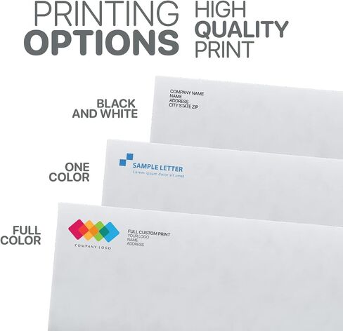 NuahPrints #10 Custom Printed Envelopes - Regular Windowless Design, Text, Logo, and Color Customization, Made in the USA, Personalized Envelopes for Any Occasion, 4-1/8 x 9-1/2 Inches - 500 Count in Saudi Arabia