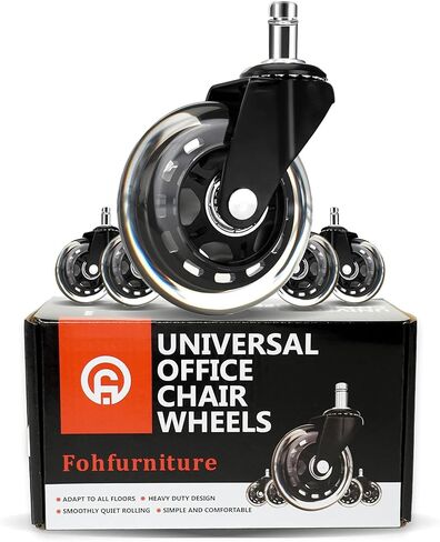 Office Chair Wheels Replacement, Game Chair Wheels Replacement,Smooth Rolling Caster Wheels, Set of 5 noiseless Chair Rollers in Saudi Arabia