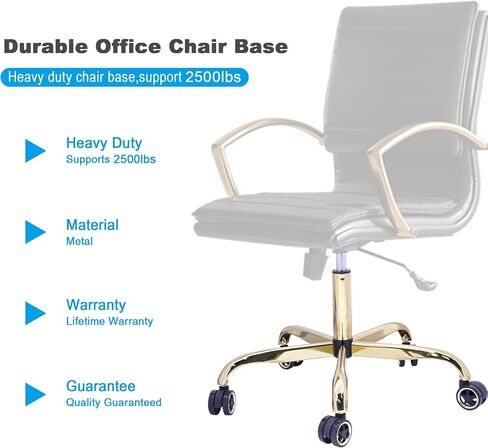 Frassie 28 Inch Office Chair Metal Base Replacement Heavy Duty Computer Chair Base Part with 5 Casters 1 Gas Lift Cylinder in Saudi Arabia