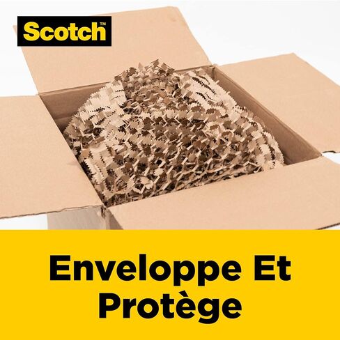 Scotch Cushion Lock Protective Wrap, 1 Roll, 304 mm x 9.14 m - Sustainable Packaging Solution for Packing, Shipping and Moving, No Scissors or Tape Needed, Great Alternative to Bubble Cushion Wrap in Saudi Arabia