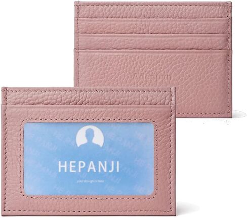Leather credit card holder Minimalist Slim Front Pocket Wallet with ID Window Stylish and Durable Unisex Card Case drivers license holder in Kuwait