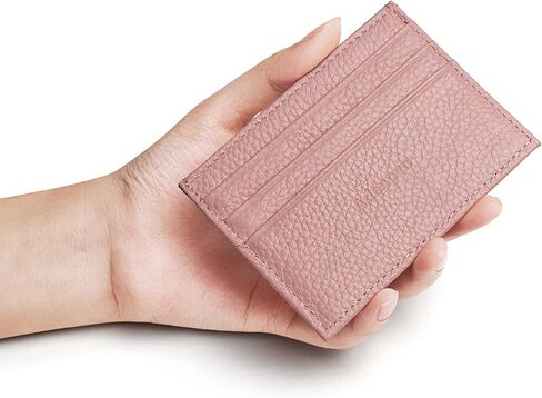 Leather credit card holder Minimalist Slim Front Pocket Wallet with ID Window Stylish and Durable Unisex Card Case drivers license holder in Kuwait