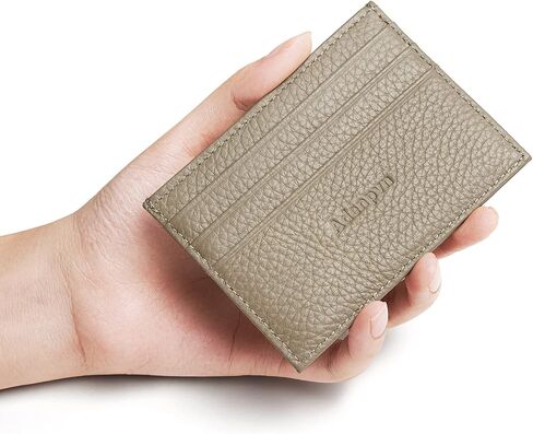 Leather credit card holder Minimalist Slim Front Pocket Wallet with ID Window Stylish and Durable Unisex Card Case drivers license holder in Saudi Arabia