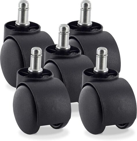 Outwater's Office Chair Replacement Caster Wheels | Nylon Material with Universal Stem/Grip Neck Stem 7/16" X 7/8th" | Set of 5 in Saudi Arabia