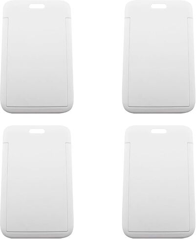 Card Holder ZZHXSM 4pcs White Hard Plastic Badge Holder School Student Office Supplies Bus Badge Card Protector Case Cover Card Sleeve in Saudi Arabia