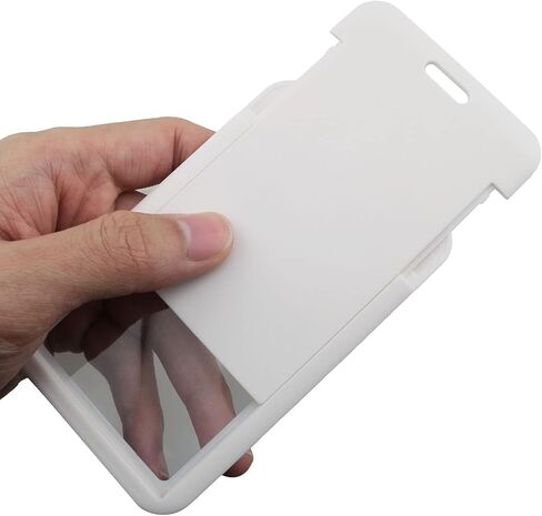 Card Holder ZZHXSM 4pcs White Hard Plastic Badge Holder School Student Office Supplies Bus Badge Card Protector Case Cover Card Sleeve in Saudi Arabia