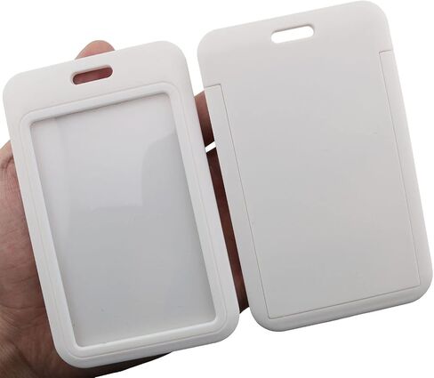Card Holder ZZHXSM 4pcs White Hard Plastic Badge Holder School Student Office Supplies Bus Badge Card Protector Case Cover Card Sleeve in Saudi Arabia