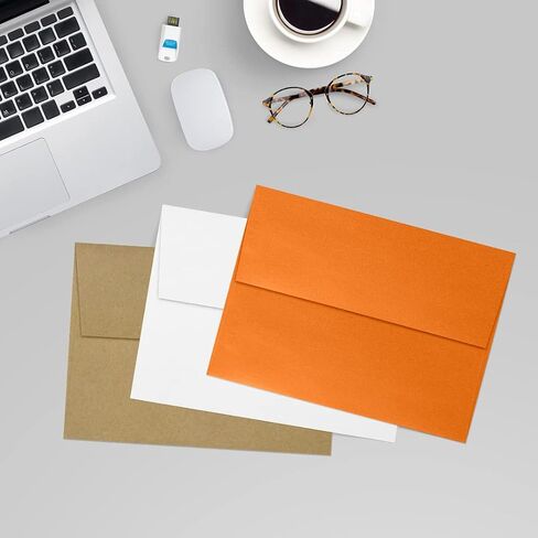 مظاريف دعوة LUXPaper A7 | قشر واضغط | 5 1/4 بوصة × 7 1/4 بوصة | لهب معدني | 80 رطل. نص | 50 الكمية in Kuwait