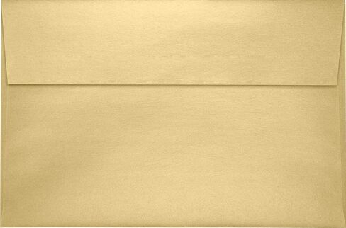 LUXPaper A9 Invitation Envelopes | Peel & Press | 5 3/4" x 8 3/4" | Blonde Metallic | 80lb. Text | 50 Qty in Saudi Arabia