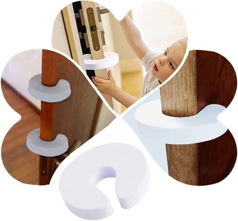 12 قطعة حارس إصبع الباب الطفل التدقيق الباب سدادة C على شكل إصبع قرصة الحرس للحفاظ على الأبواب من الصفق in Kuwait