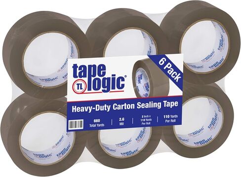 Tape Logic 2 Inch x 110 Yards Tan Acrylic Packing Tape, 2.6 Mil Thick, Pack of 6 Rolls, for Packaging, Shipping, Moving, Home and Office in Saudi Arabia