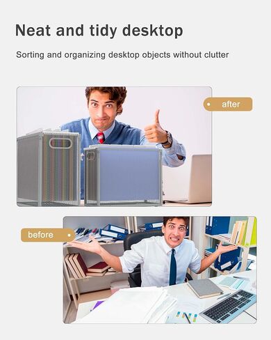 Oterri Hanging File Organizer, Metal File Organizer, Portable Desktop File Organizer for Letter Size Folder, Mesh Hanging File Crate for Office,Folders Not Included(Cool Black-Large,1 Pack) in Saudi Arabia