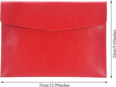 Enyuwlcm PU Leather A4 File Folder Document Holder Envelope Folder Case with Snap Closure for Receipt Contract Black&Brown in Saudi Arabia
