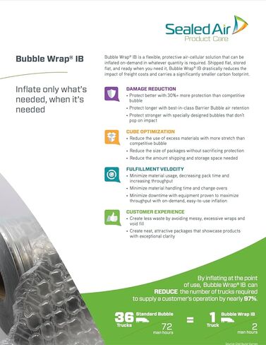 Sealed Air Premium Heavy Duty, Industrial Strength Nylon Barrier Bubble Wrap - 90' Roll in 3 Bubble Size Options (0.25" Bubble) in Saudi Arabia
