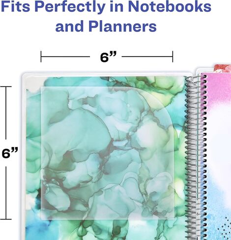 جيوب زاوية Avery، مقاس 15.24 سم × 15.24 سم، جيوب شفافة للمخططين وأجهزة الكمبيوتر المحمولة، جيبان لاصقان إجمالي (73715) in Kuwait