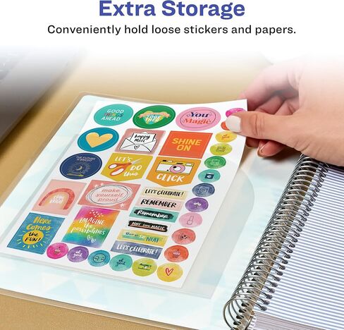 جيوب زاوية Avery، مقاس 15.24 سم × 15.24 سم، جيوب شفافة للمخططين وأجهزة الكمبيوتر المحمولة، جيبان لاصقان إجمالي (73715) in Kuwait